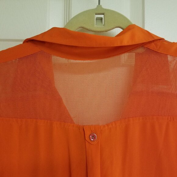 Club Monaco Sleeveless tie Silk Dress - Orange - Picture 6 of 8